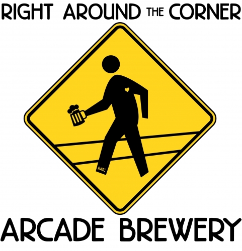 Right Around the Corner Arcade Brewery logo